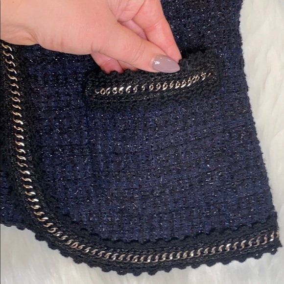 St. John Couture navy and black tweed jacket - Picture 8 of 14